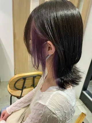 ミディアム カラー newi梅田🫧韓国 ヘア🫧sakiのヘアスタイル