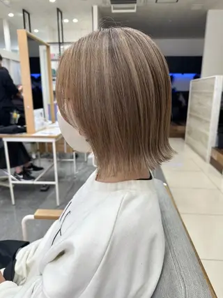 ミディアム ブリーチ縮毛矯正/ 髪質改善💎中野紀恵のヘアスタイル