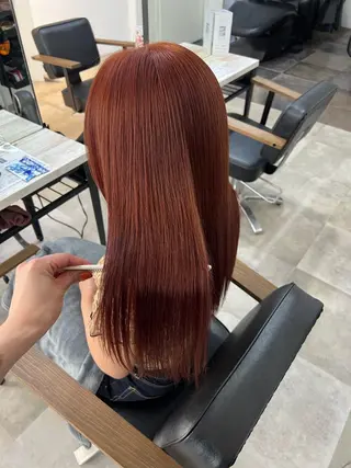 セミロング カラー 🥀韓国ヘア🥀 宮津真菜のヘアスタイル