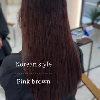 ロング 韓国ヘア/艶髪ロング グレージュ/kanaのヘアスタイル