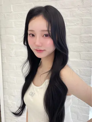 ロング カラー ヘアアレンジ 韓国ガーリーヘア🎀 Sayaka🤍のヘアスタイル