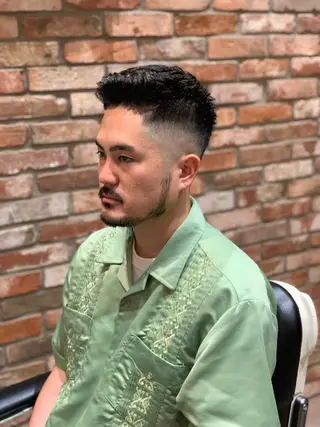 ショート メンズ HIROGINZAプレミアムバーバー赤坂店所属・田中 千恩のヘアスタイル