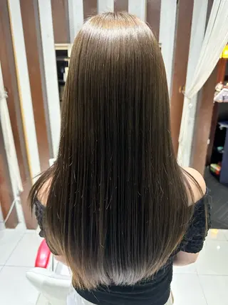 ロング 髪質改善ストレート、 カラー清野雄大のヘアスタイル