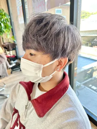 カラー メンズ 髪質改善&ストレート ‪✂︎‬鈴木青樹のヘアスタイル