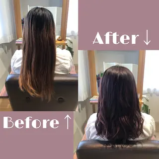 ロング カラー なつき/艶ピンク/ girly hairのヘアスタイル