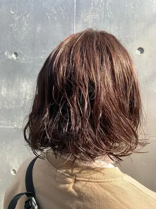 ショート カラー パーマ ヘアアレンジ ミニボブ/ブリーチ 🌈MISATOのヘアスタイル