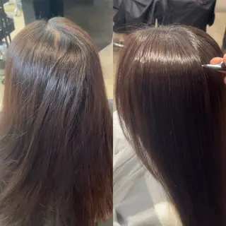 ロング パーマ AMI Hair Supply所属・秋好佑介センター街 韓国風カラー/カットのヘアスタイル