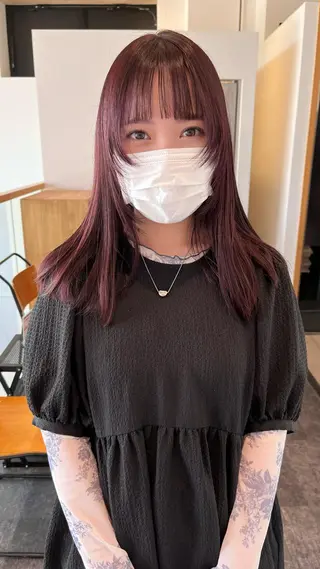 セミロング カラー classic 新横浜所属・大人girly🛋️ 🤍yukakoのヘアスタイル