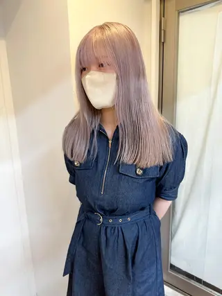 ミディアム カラー ネイル マツエク・マツパ アイブロウ Cinq所属・ハイライト🌟/ ボブ/豊田のヘアスタイル