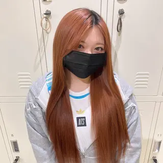 ロング 🎀FACE。暖色 カラー/カスミ🤍のヘアスタイル