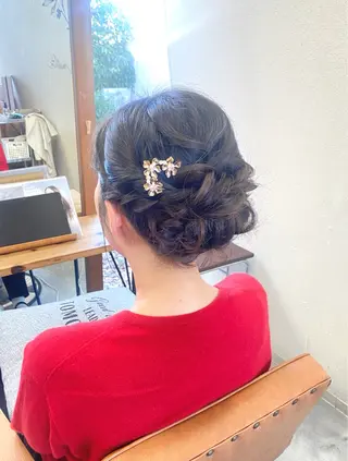 ヘアアレンジ ブリーチなしWカラー /酸性ストレート河本のヘアスタイル