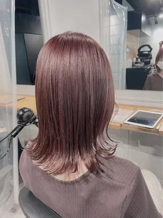 ミディアム カラー 💗レイヤーショート ボブ艶髪/竜也💗のヘアスタイル