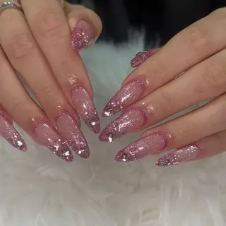 ネイル hami🎀うかん 🎀チップ長さ出しのネイルデザイン