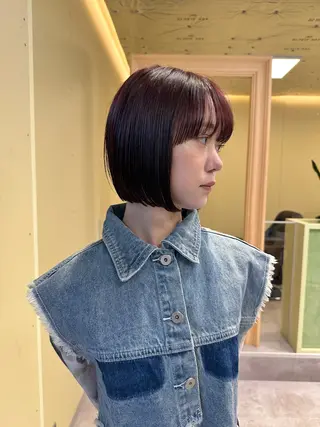 ミディアム ボブ/ぱつっとボブ/ 谷口 海星のヘアスタイル