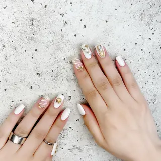 セミロング カラー パーマ ヘアアレンジ メンズ キッズ ネイル マツエク・マツパ Salon Ｋのネイルデザイン