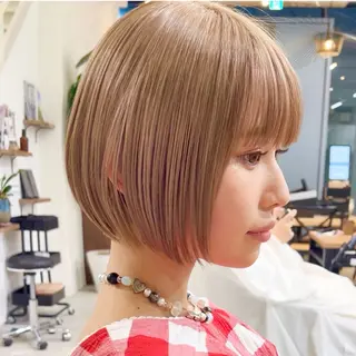 ショート まとまるボブ/縮毛矯 生🌿あおい✨のヘアスタイル