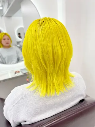 ミディアム カラー 艶髪ハイトーン 💎yuuki💎のヘアスタイル