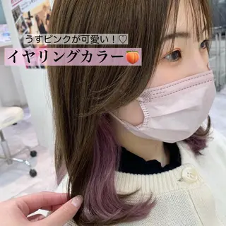 セミロング カラー ヘアアレンジ 池本 梨奈のヘアスタイル