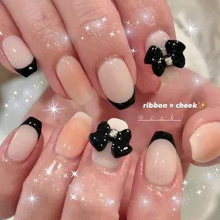 ネイル 🎀チーク/ちゅるん 🫧chisa🎀のネイルデザイン