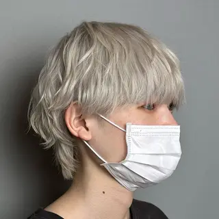 ショート カラー ヘアアレンジ メンズ ADOR所属・韓国ヘアADOR HARUKIのヘアスタイル