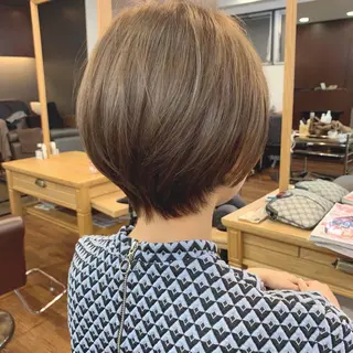 ショート 縮毛矯正/ショート/ レイヤー/畑中正敏のヘアスタイル