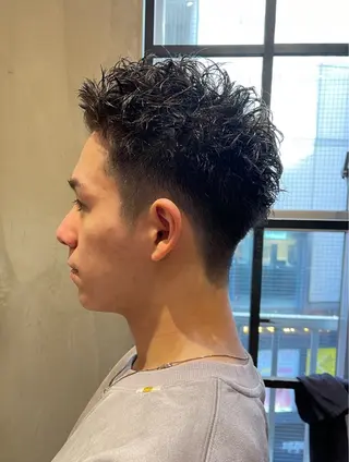 ショート パーマ メンズ lana hair  新宿髪質改善トリートメント新宿三丁目【ラナヘアー】所属・新宿メンズ専門 髪質改善パーマ特化のヘアスタイル