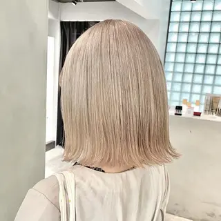 ミディアム カラー MiL所属・✨ハイトーン✨ 濱田知孝のヘアスタイル