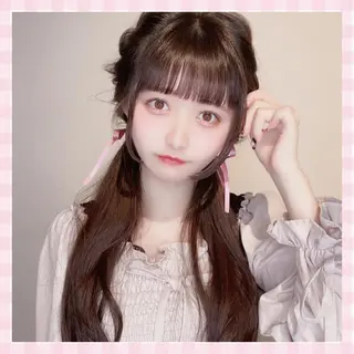 ロング ヘアアレンジ 💗ガーリーヘア🎀 saki💗のヘアスタイル