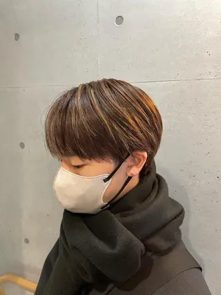 ミディアム カラー パーマ メンズ 🔥メンズ超特化🔥 青木海斗のヘアスタイル