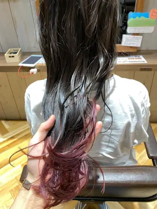 セミロング カラー 美髪改善・ブリーチ tadasuke⭐️のヘアスタイル