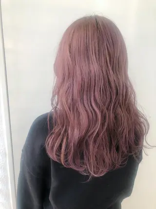 ロング カラー 韓国ヘア顔周りカット 艶髪ベージュtamaのヘアスタイル