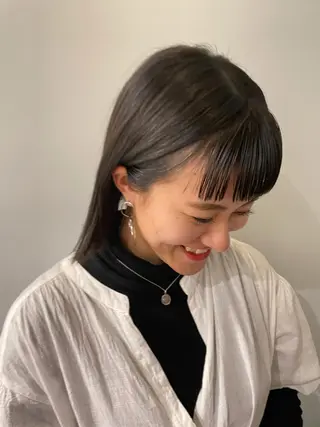 ミディアム カラー 斉藤 瑞恵のヘアスタイル