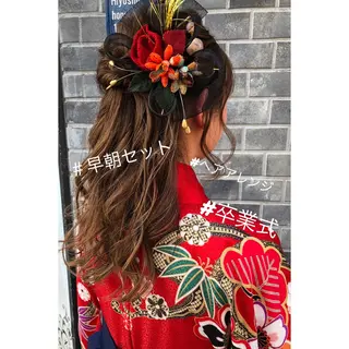 ロング カラー パーマ ヘアアレンジ 脱白髪染め特化GBG 自由が丘所属・【白髪ぼかし 専門GBG】自由が丘のヘアスタイル