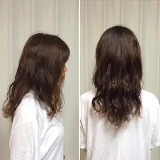 セミロング パーマ 中川 拓弥のヘアスタイル
