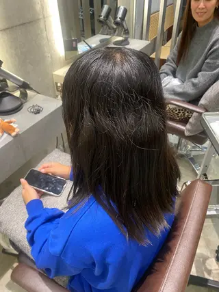 セミロング カットモデル FILMSりくのヘアスタイル