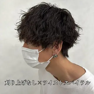 ショート パーマ メンズ 💈メンズ特化 美容師サキ💈のヘアスタイル