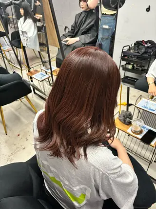 ミディアム カラー 札幌パーマ 髪質改善/後藤海音のヘアスタイル