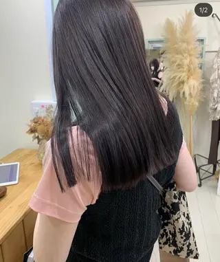 ロング カラー riho🪻暗髪/ 色持ちがいいカラーのヘアスタイル