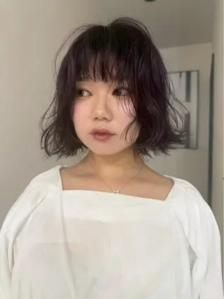 ショート カラー パーマ ヘアアレンジ 河相 美玖のヘアスタイル