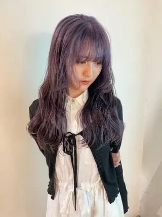 ロング カラー メンズパーマ/ メッシュ📍ﾕﾘのヘアスタイル