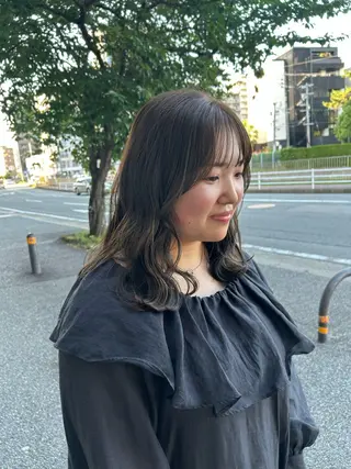 ミディアム カラー 井手 素子のヘアスタイル