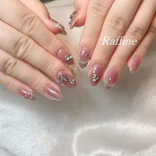 ネイル RAFFINE 月🦋🩵のネイルデザイン