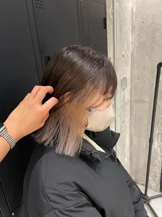 ミディアム 🦋MAHO🦋 デザインカラーのヘアスタイル