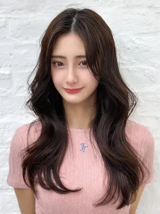 セミロング 前髪顔まわりカット 🌈中村海聖のヘアスタイル