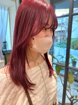 セミロング 平野恵/透明感カラー ブリーチ/ボブのヘアスタイル