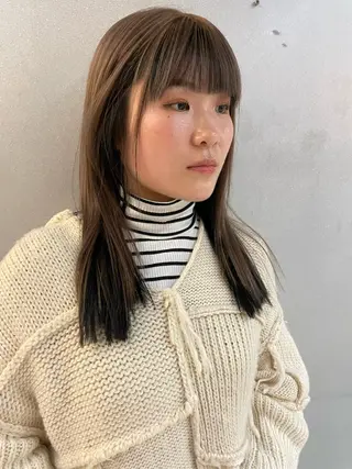 ロング カラー 金尾 凜のヘアスタイル