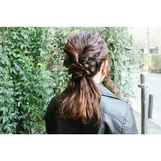 ヘアアレンジ Click所属・クニモトハルナ ボブ/柔らかカラーのヘアスタイル