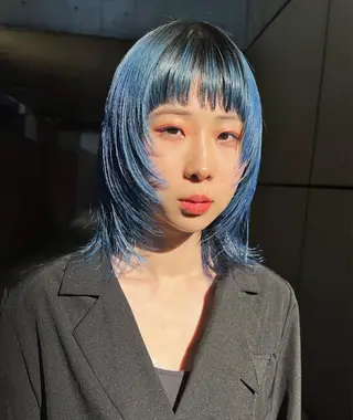 ミディアム 【ロングウルフカット 姫カット】伊藤裕哉のヘアスタイル