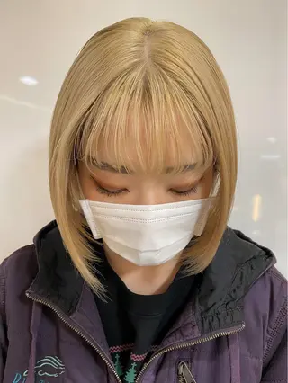 ミディアム カラー ハイトーン/ブリーチ /ウルフ⛓️MAKIのヘアスタイル