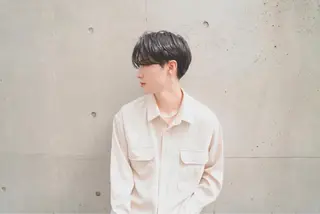 ショート パーマ メンズ 淡路上新庄/髪質改善 .艶カラー/野口春貴のヘアスタイル